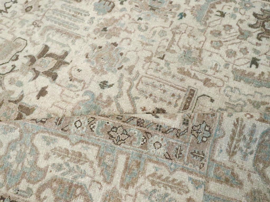 Early 20th Century Handmade Persian Tabriz Small Room Size Carpet For Sale 4
