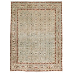 Early 20th Century Handmade Persian Tabriz Small Room Size Carpet