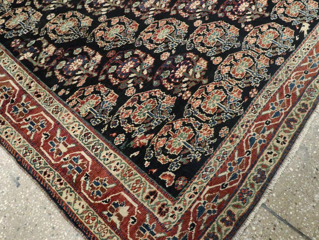 Early 20th Century Handmade Persian Tribal Pictorial Story Accent Rug For Sale 3