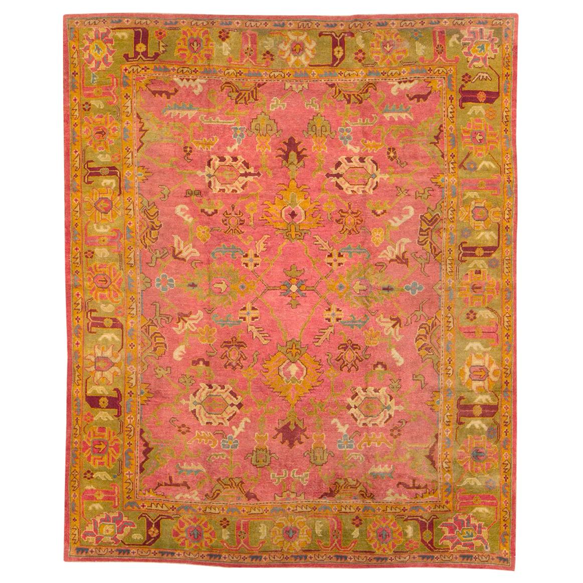 Early 20th Century Handmade Turkish Oushak Room Size Carpet