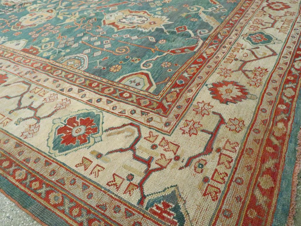 Early 20th Century Handmade Turkish Oushak Oversize Carpet 3