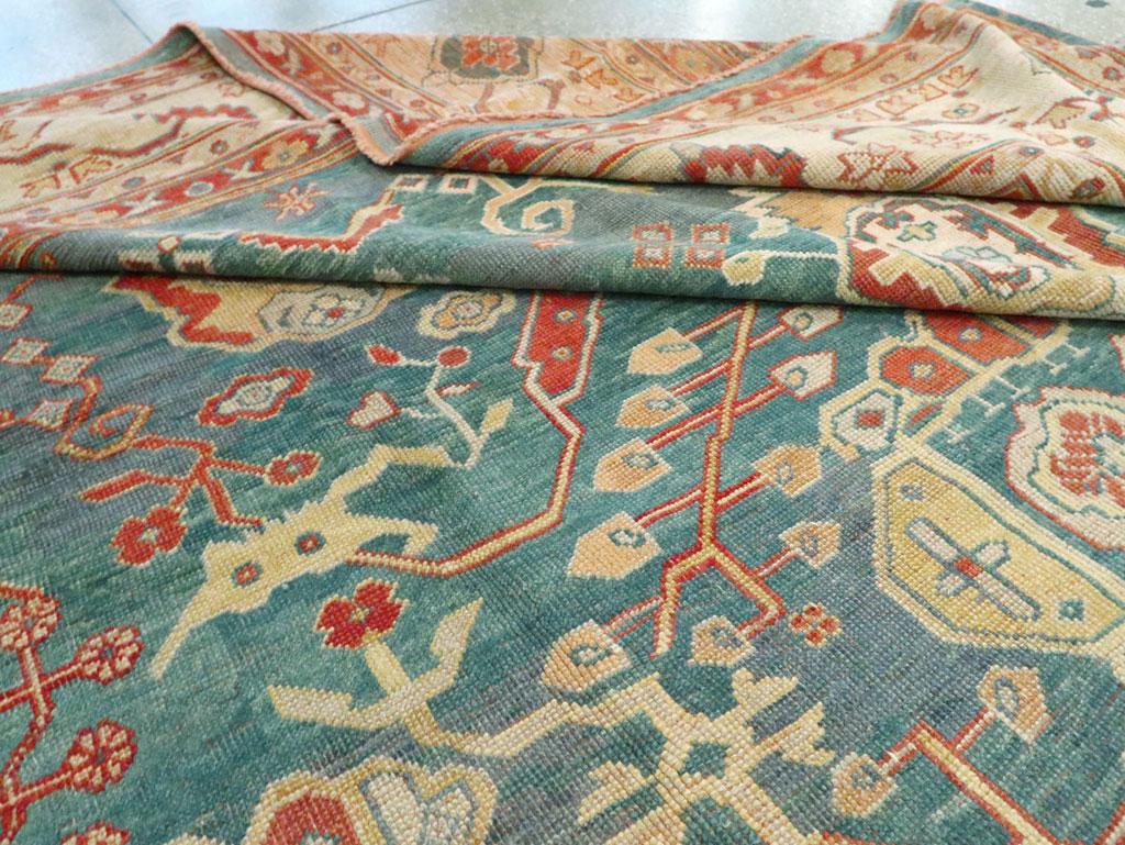 Early 20th Century Handmade Turkish Oushak Oversize Carpet 4
