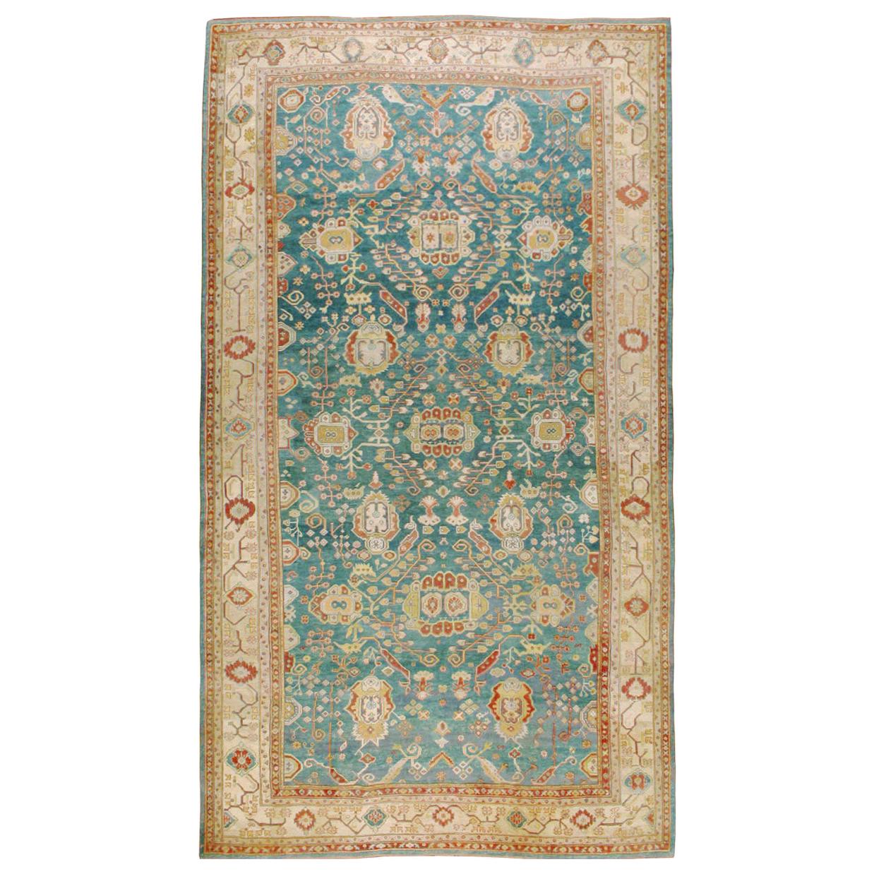 Early 20th Century Handmade Turkish Oushak Oversize Carpet