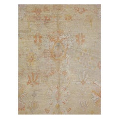 Early 20th Century Handmade Turkish Oushak Gallery Carpet