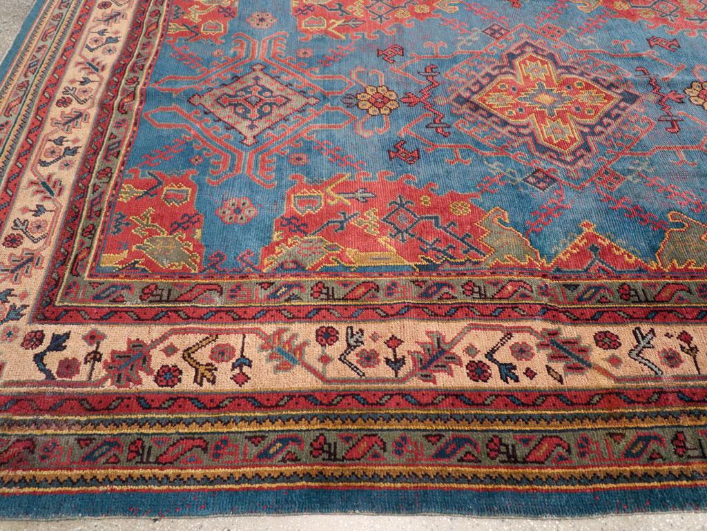 Wool Early 20th Century Handmade Turkish Oushak Large Carpet For Sale