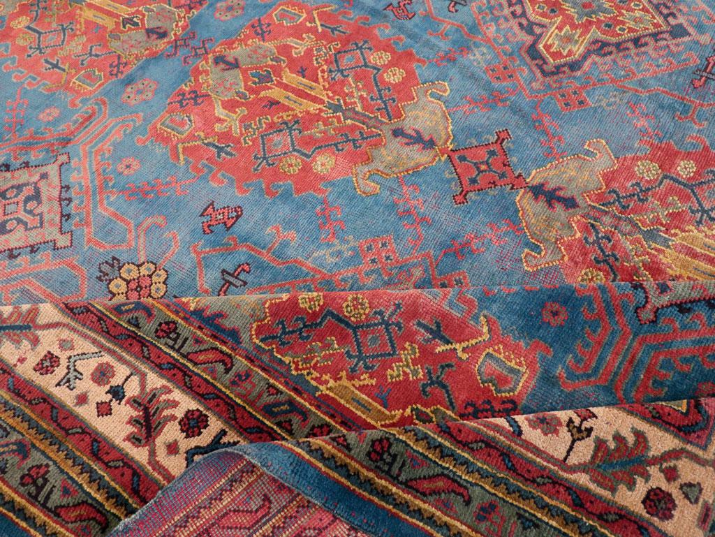 Early 20th Century Handmade Turkish Oushak Large Carpet For Sale 2
