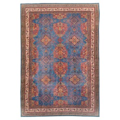 Antique Early 20th Century Handmade Turkish Oushak Large Carpet