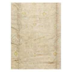 Early 20th Century Handmade Turkish Oushak Room Size Carpet