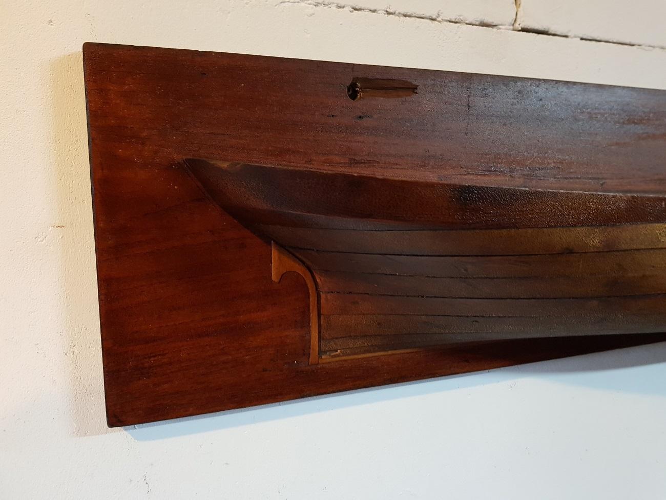 Beautiful handmade wooden model of a Half Hull after a Dutch Ship named 