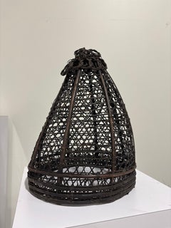Early 20th Century Handwoven Fisherman Basket from Flores, Indonesia