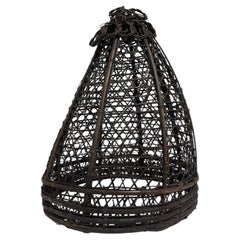 Early 20th Century Handwoven Fisherman Basket from Flores, Indonesia