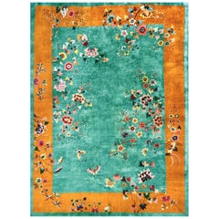 Early 20th Century Handwoven Wool Chinese Rug