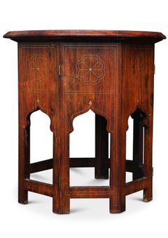 Rare Antique Liberty & Co. Table Middle Eastern Moorish Moroccan Damascene