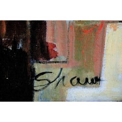 Early 20th Century Harry Hutchinson Shaw Cubist Oil on Canvas Painting