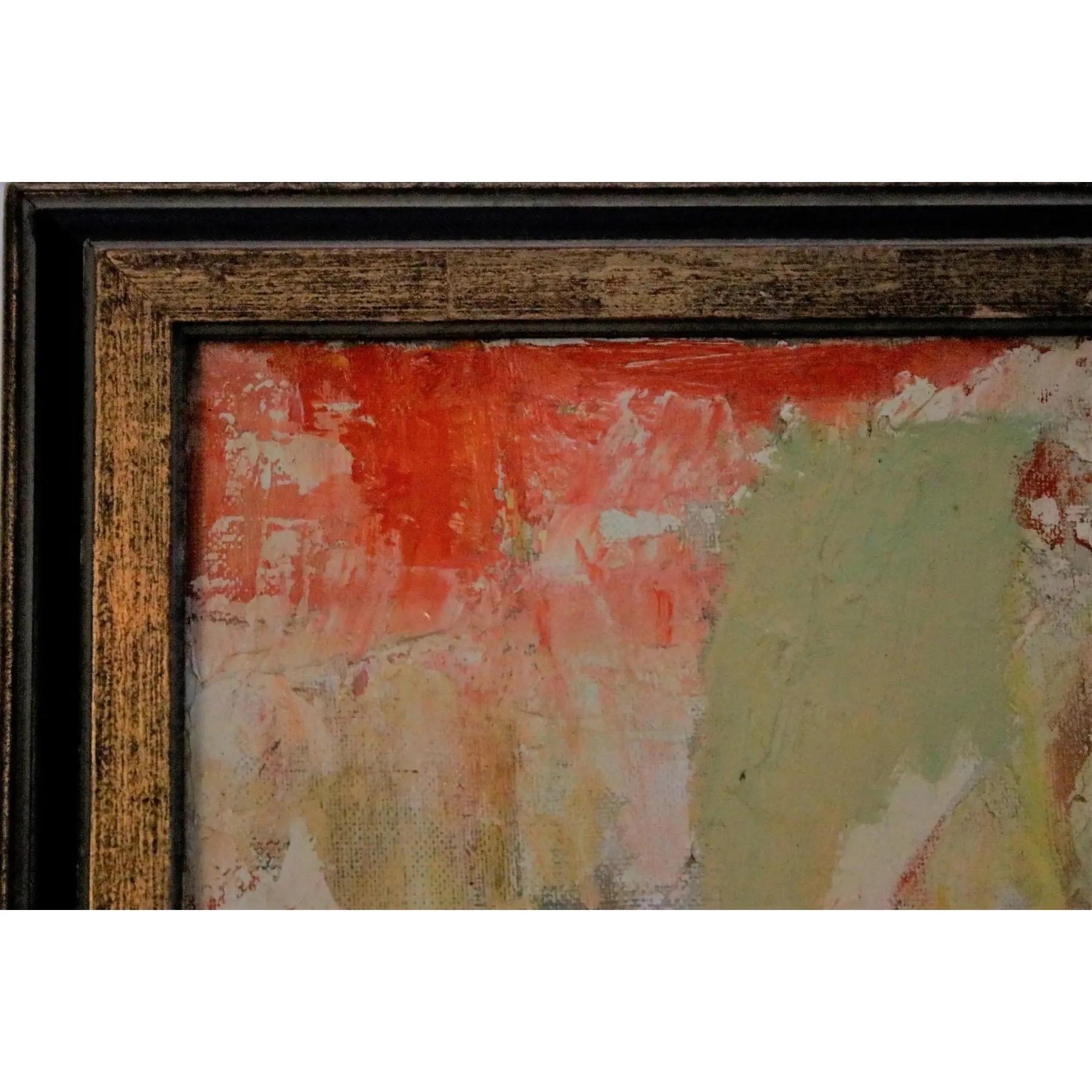 Mid-Century Modern Early 20th Century Harry Hutchinson Shaw Cubist Oil on Canvas Painting For Sale