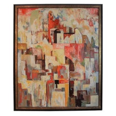 Early 20th Century Harry Hutchinson Shaw Cubist Oil on Canvas Painting