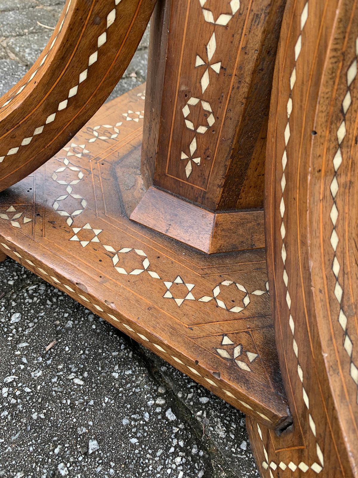 Early 20th Century Heavily Inlaid Teak and Satinwood Octagonal Side Table 9