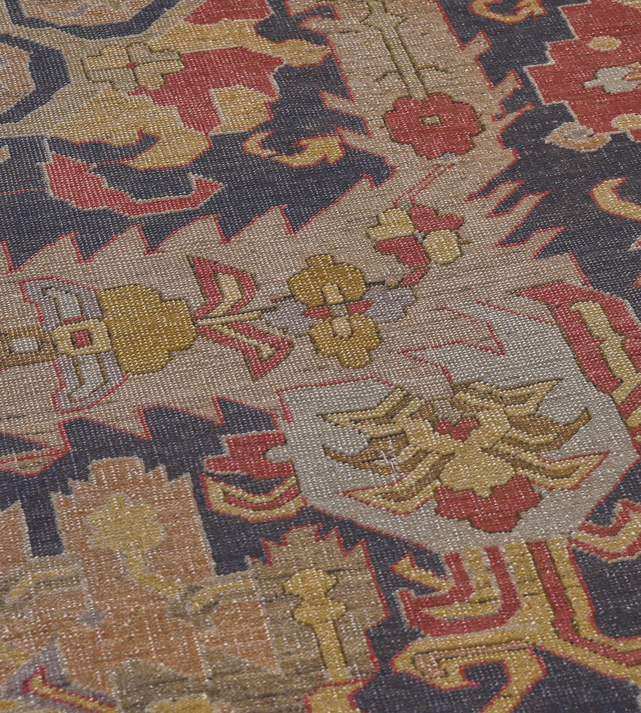 Hand-Knotted Early 20th Century Hereke Rug from West Anatolia For Sale