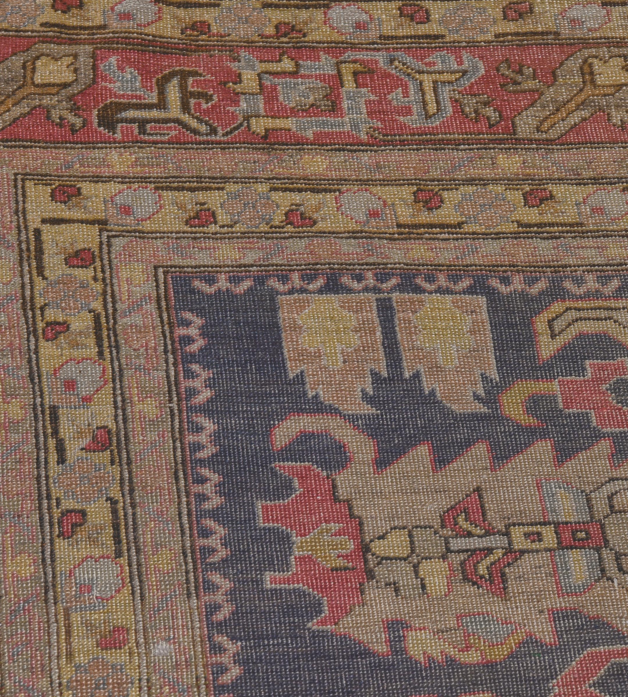 Wool Early 20th Century Hereke Rug from West Anatolia For Sale