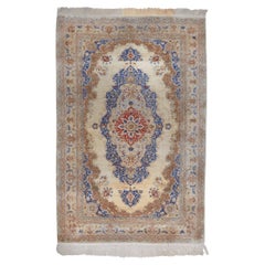 Tapis en soie Hereke du début du 20e siècle