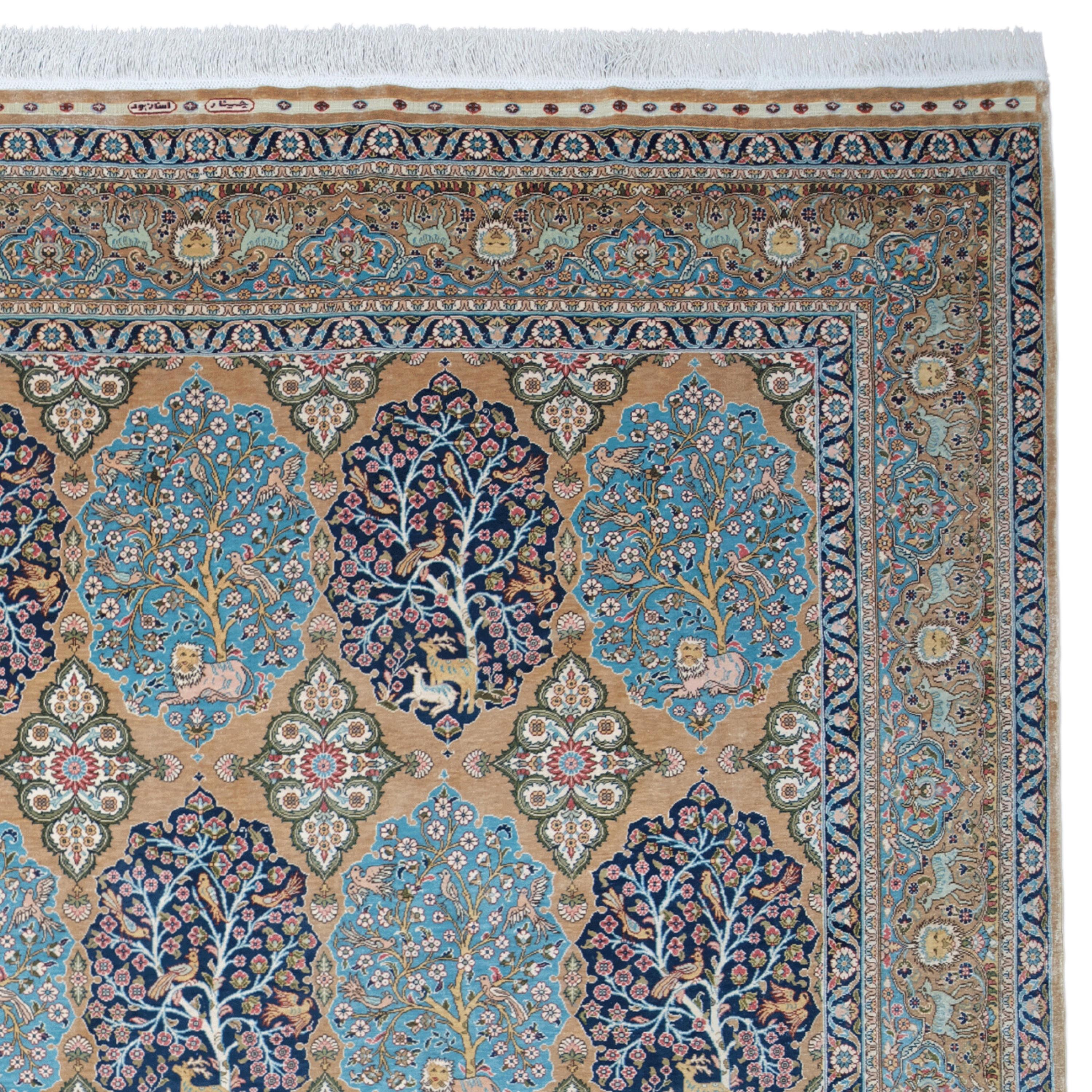 Début du 20ème siècle, tapis de soie Hereke, tapis de soie, tapis de soie antique Bon état - En vente à Sultanahmet, 34