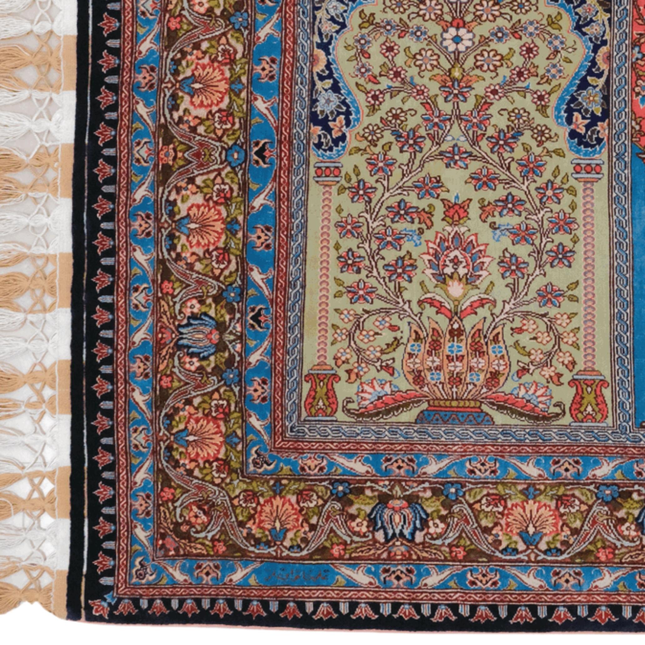 A sublime example of Ottoman-era craftsmanship, this early 20th-century silk Hereke rug embodies the legendary quality and artistry of Turkey’s most revered weaving tradition. Handwoven in the imperial workshops of Hereke, this piece stands out for