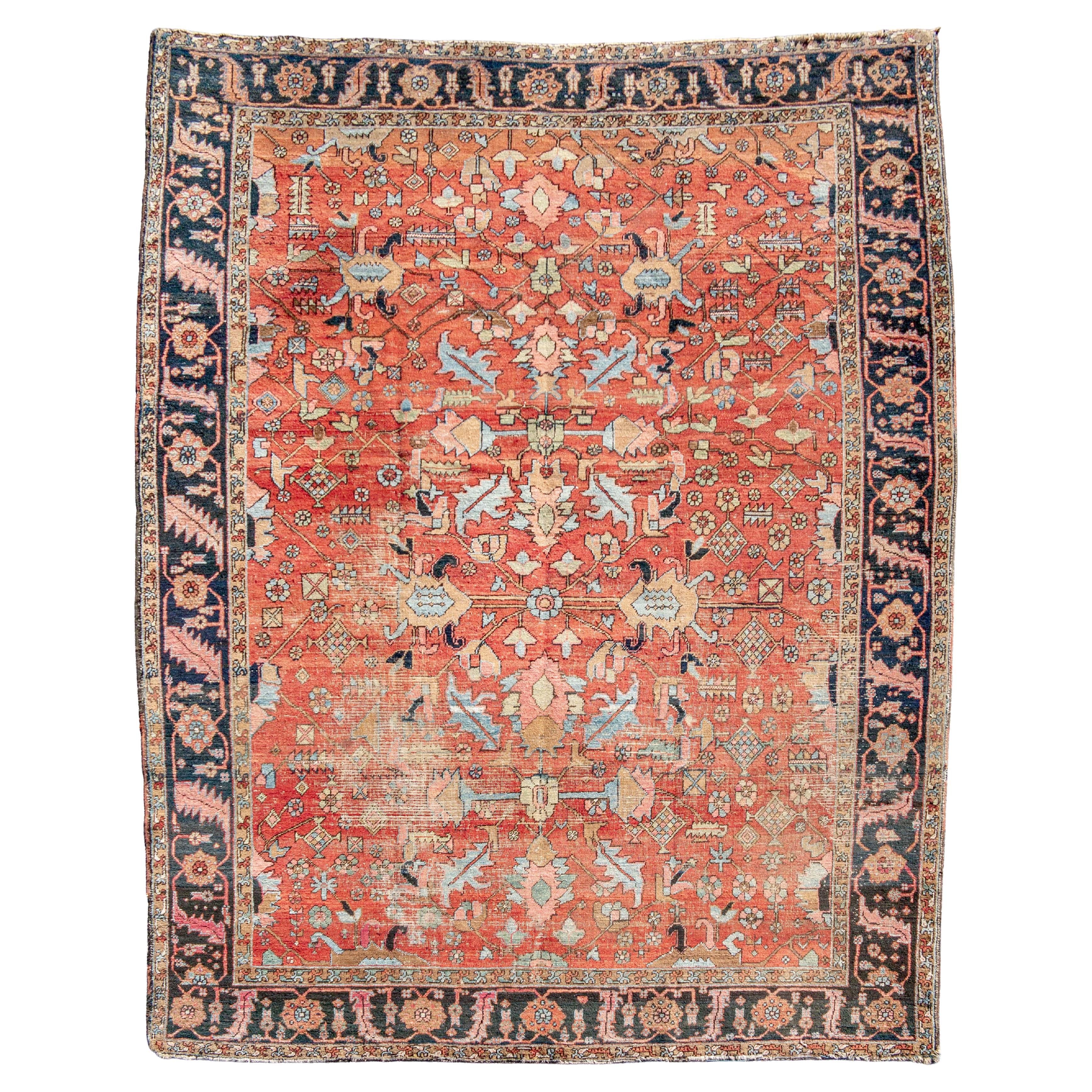 Early 20th Century Heriz Rug, 9
11" × 13
0" For Sale
