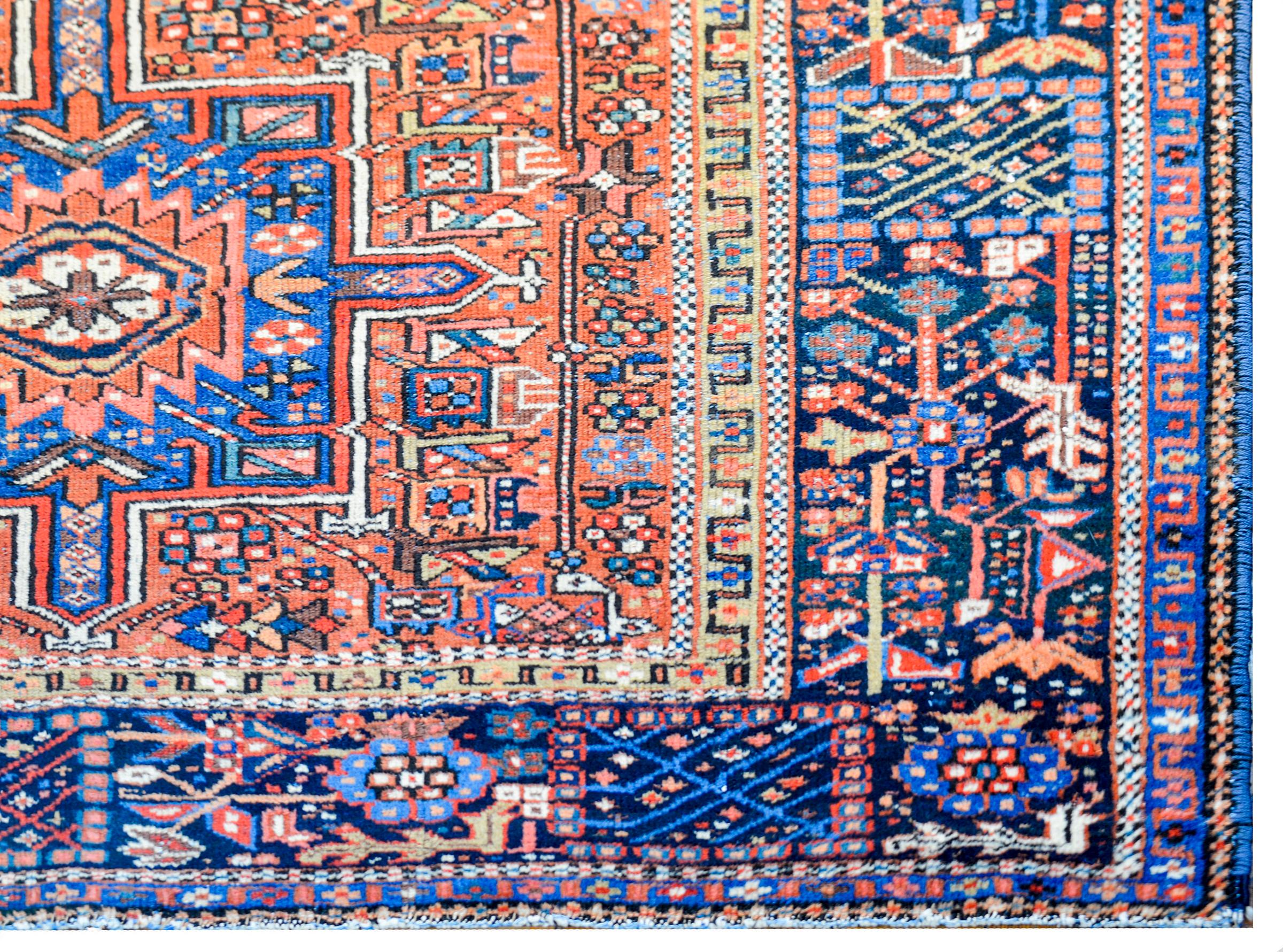 Vegetable Dyed Early 20th Century Heriz Rug For Sale