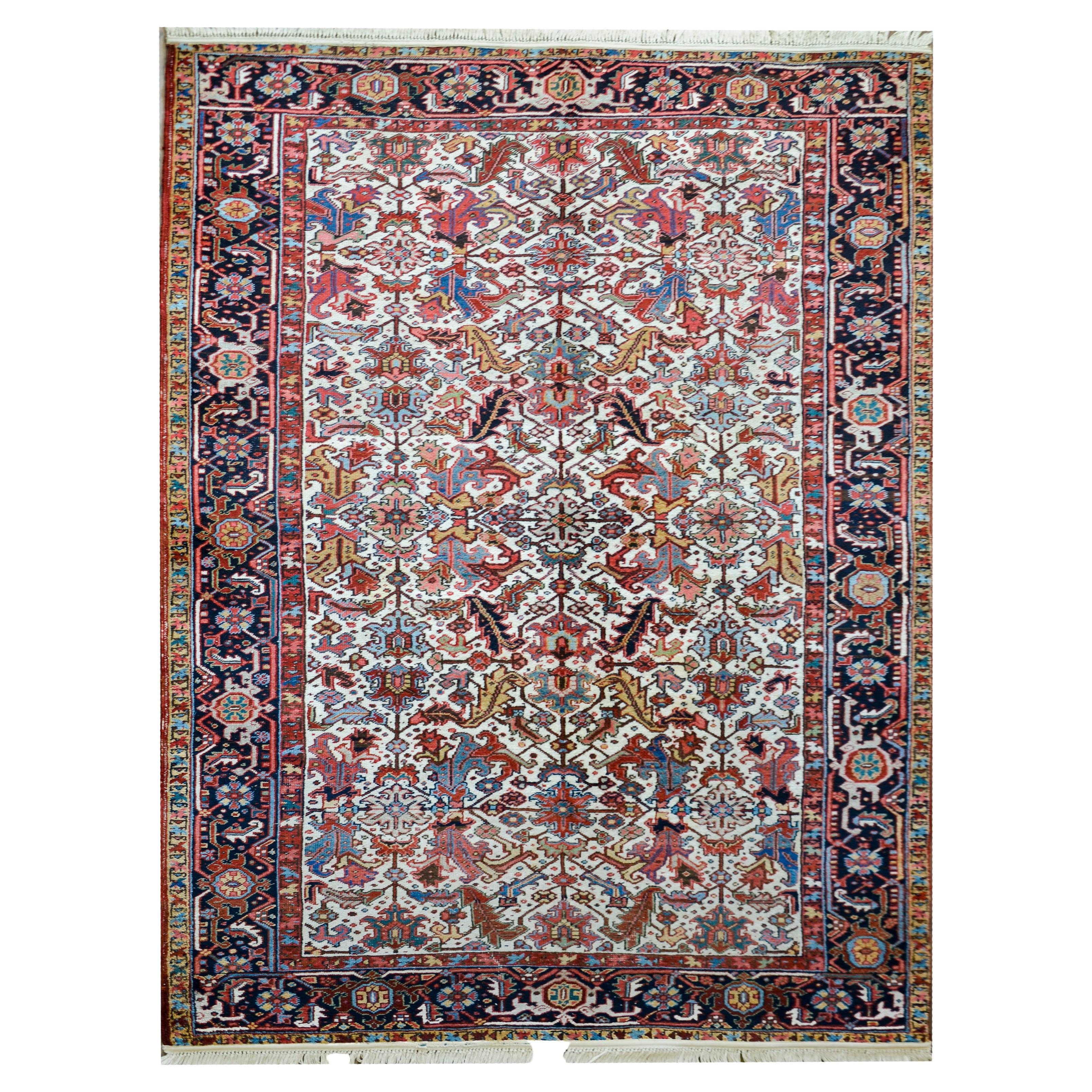 Early 20th Century Heriz Rug For Sale