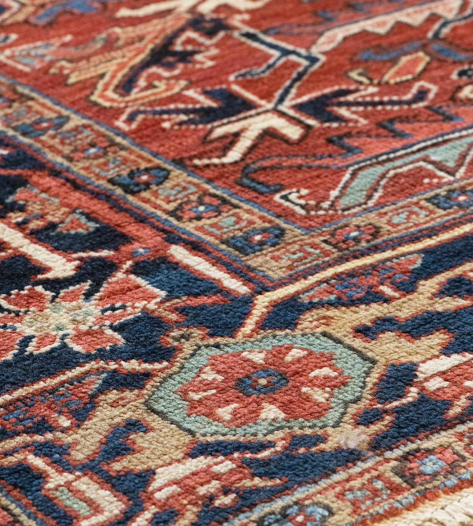 Heriz Serapi Early 20th Century Wool Heriz Rug from North West Persia For Sale