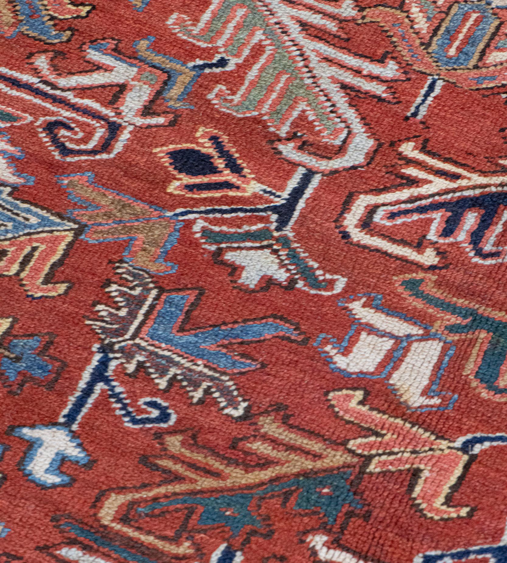Hand-Woven Early 20th Century Wool Heriz Rug from North West Persia For Sale