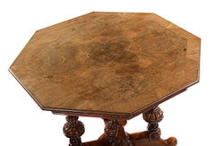 Early 20th Century Hexagonal Walnut Centre Table