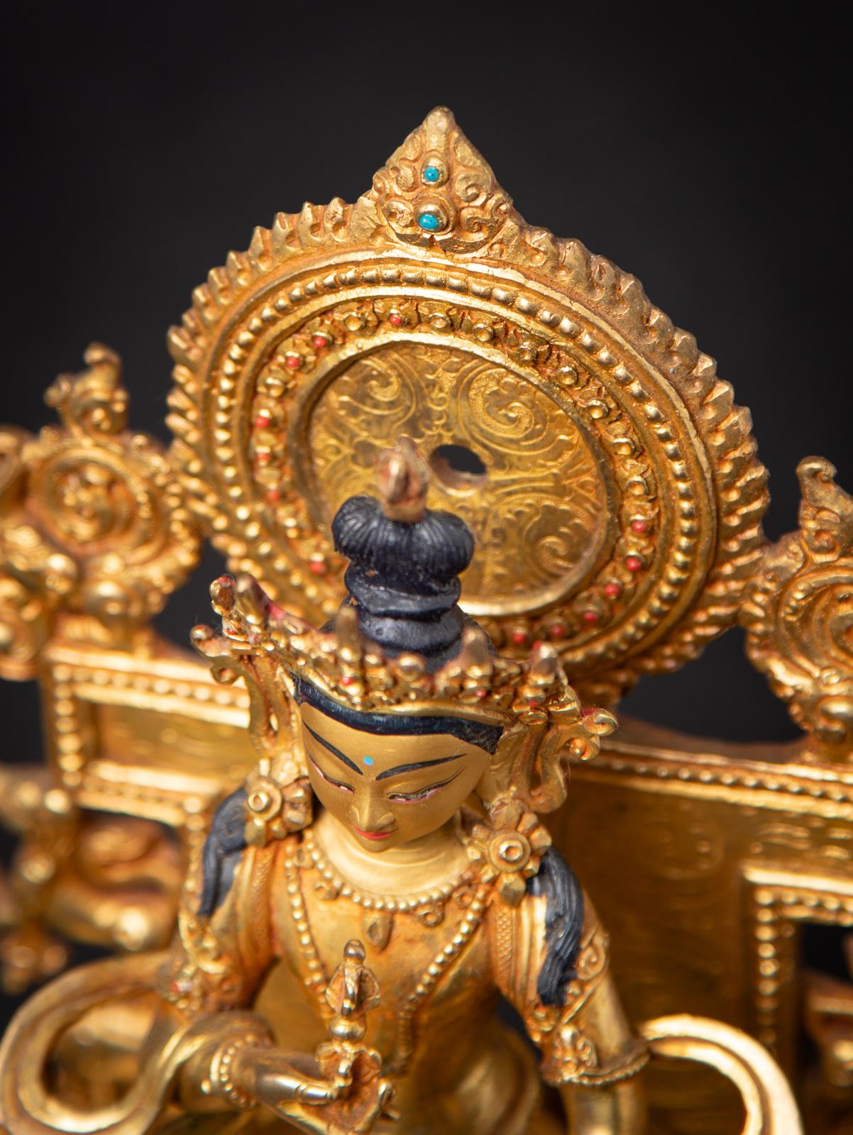 Début du 20e siècle Statue de Vajrasattva népalais en bronze de haute qualité provenant de Birmanie Bon état - En vente à DEVENTER, NL