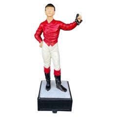 Early 20th century hitching post in form of jockey
