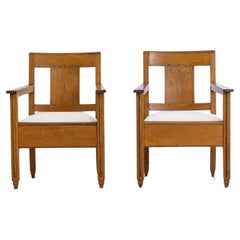 Early 20th Century Holland Arm Chairs [Pair]