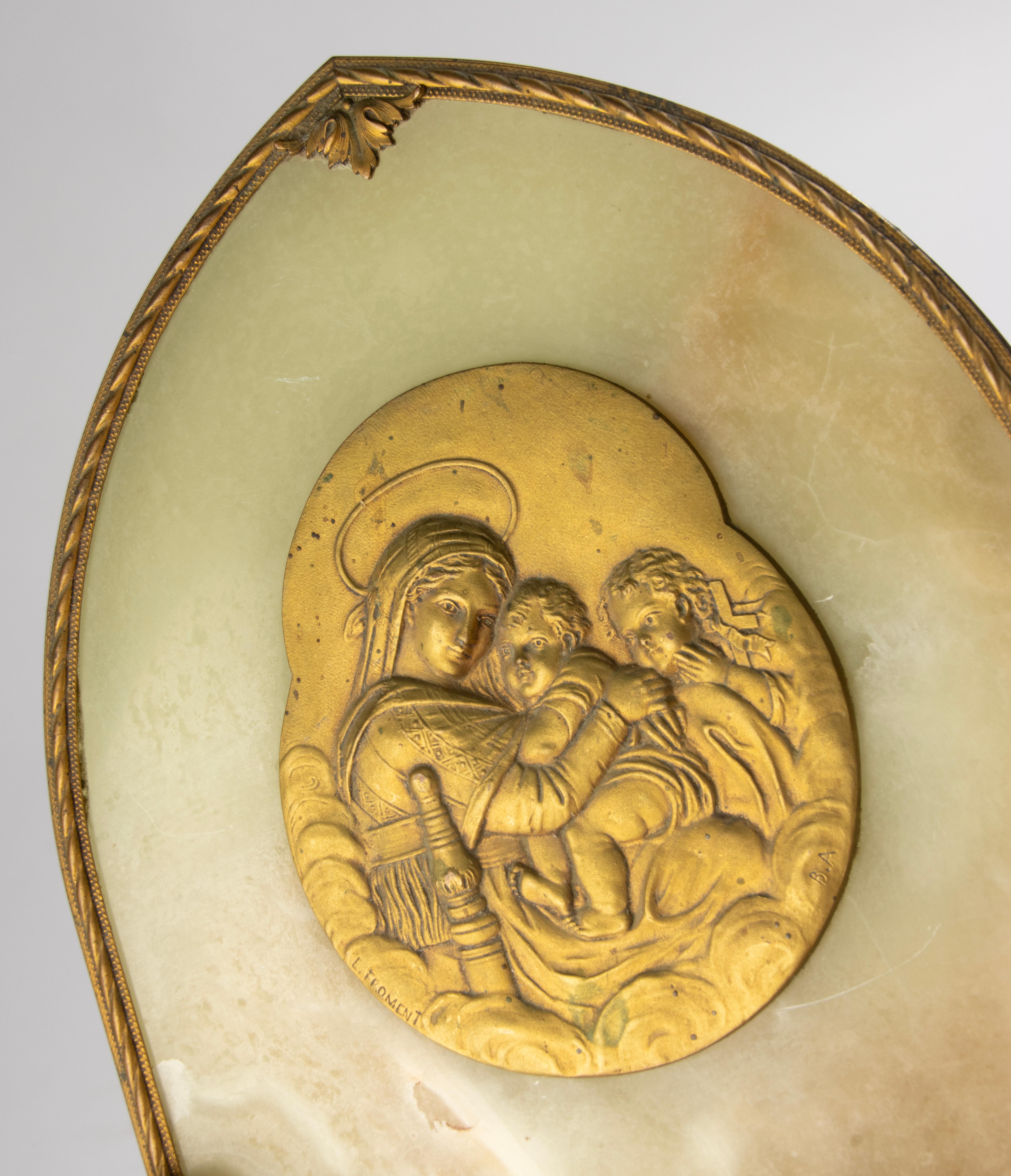 Fonts baptismaux du début du XXe siècle - France - Onyx, bronze et cristal en vente 6