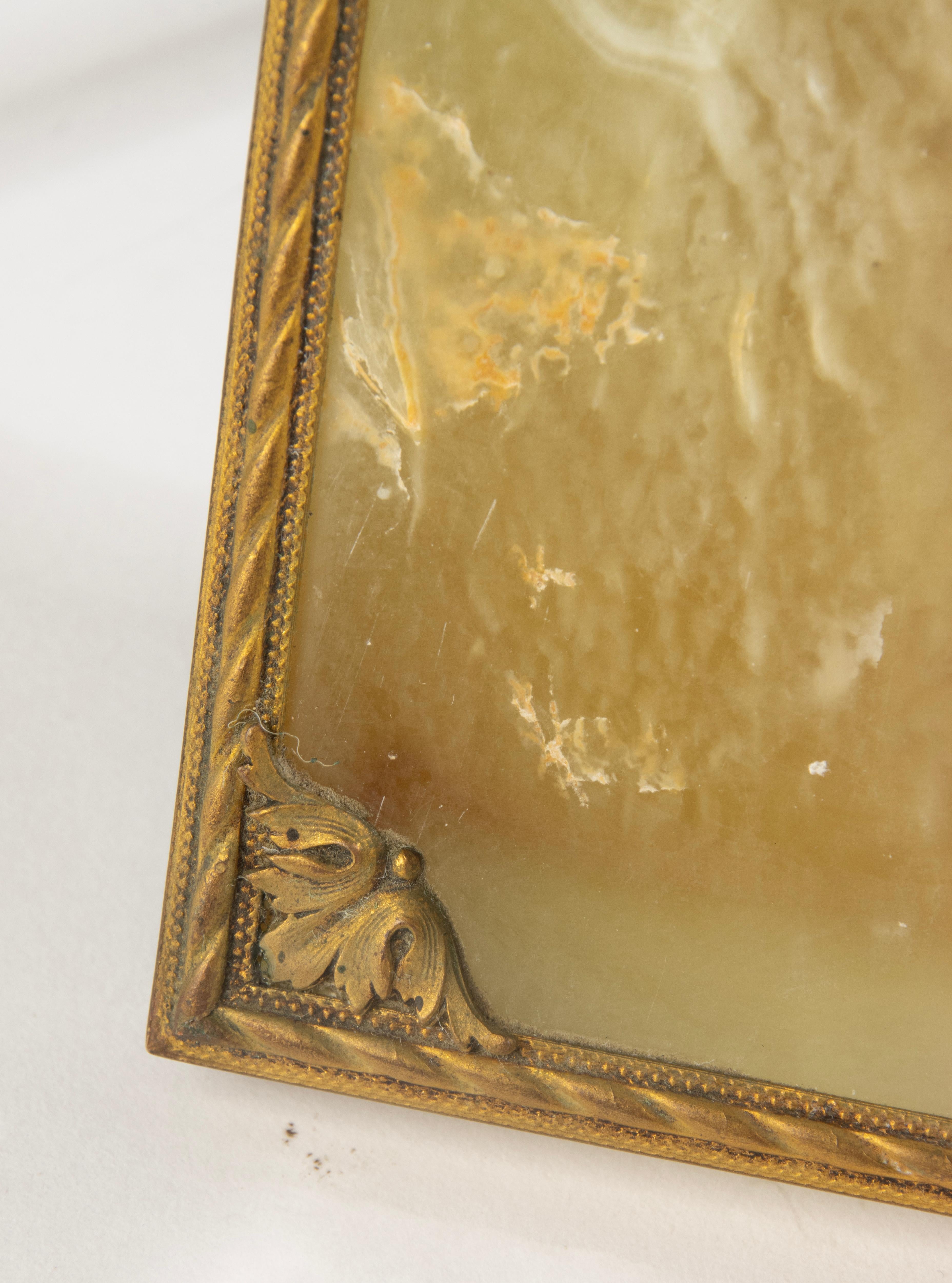 Laiton Fonts baptismaux du début du XXe siècle - France - Onyx, bronze et cristal en vente