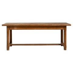 Tavolo da pranzo con gambe a cavalletto in rovere “Honey Wood” dei primi anni del XX secolo