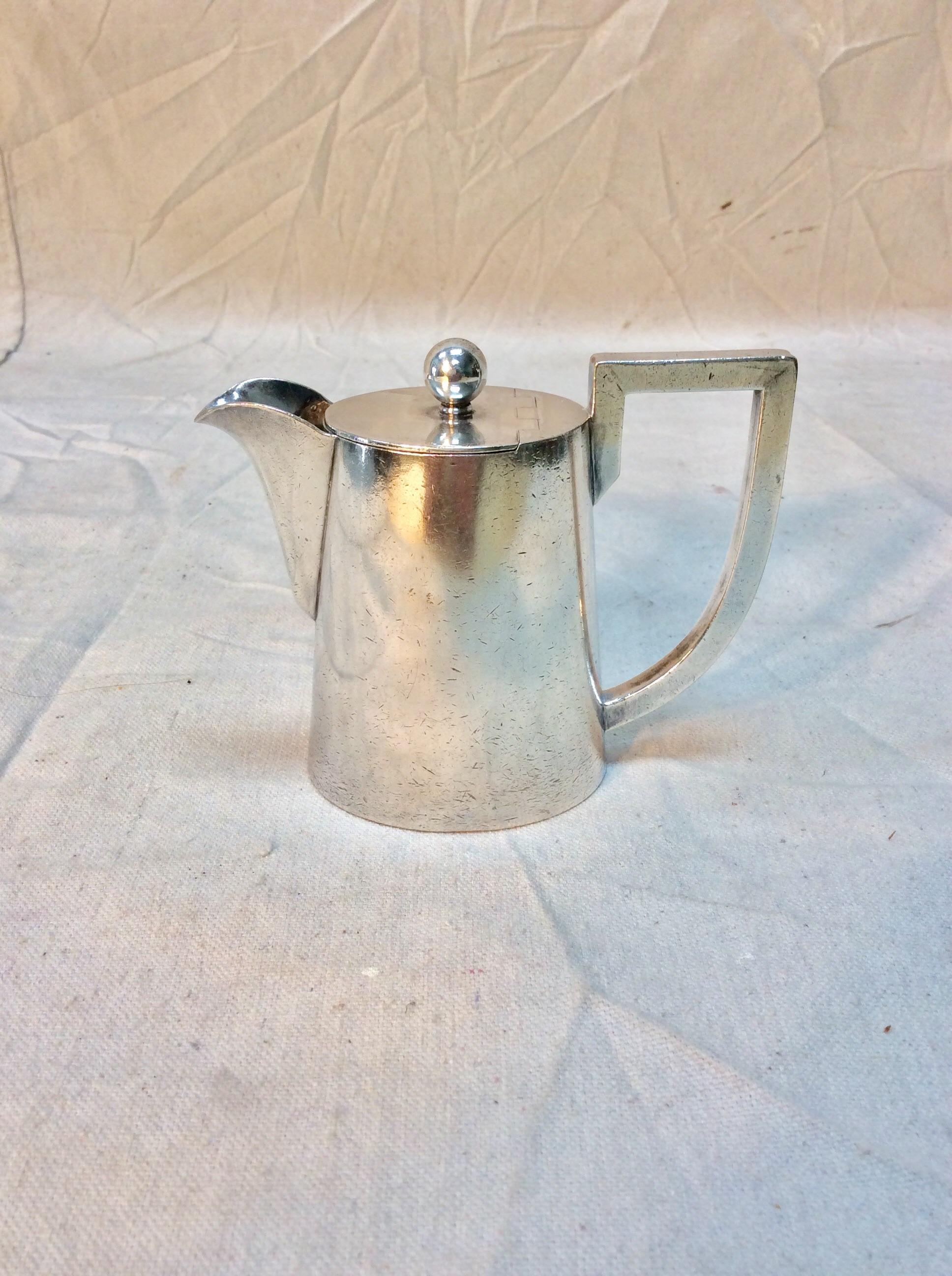 Early 20th Century Hotel Silver Silverplate Tea Pot, Grimm's Park Hotel For Sale 2