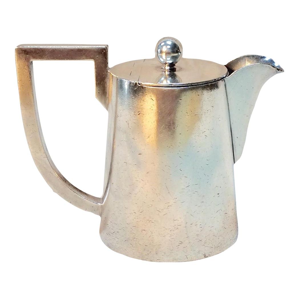 Early 20th Century Hotel Silver Silverplate Tea Pot, Grimm's Park Hotel For Sale