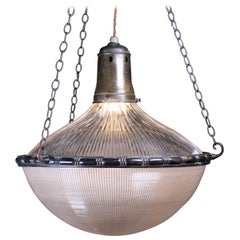 Early 20th Century Huge Holophane Blondel Stiletto Pendant Light