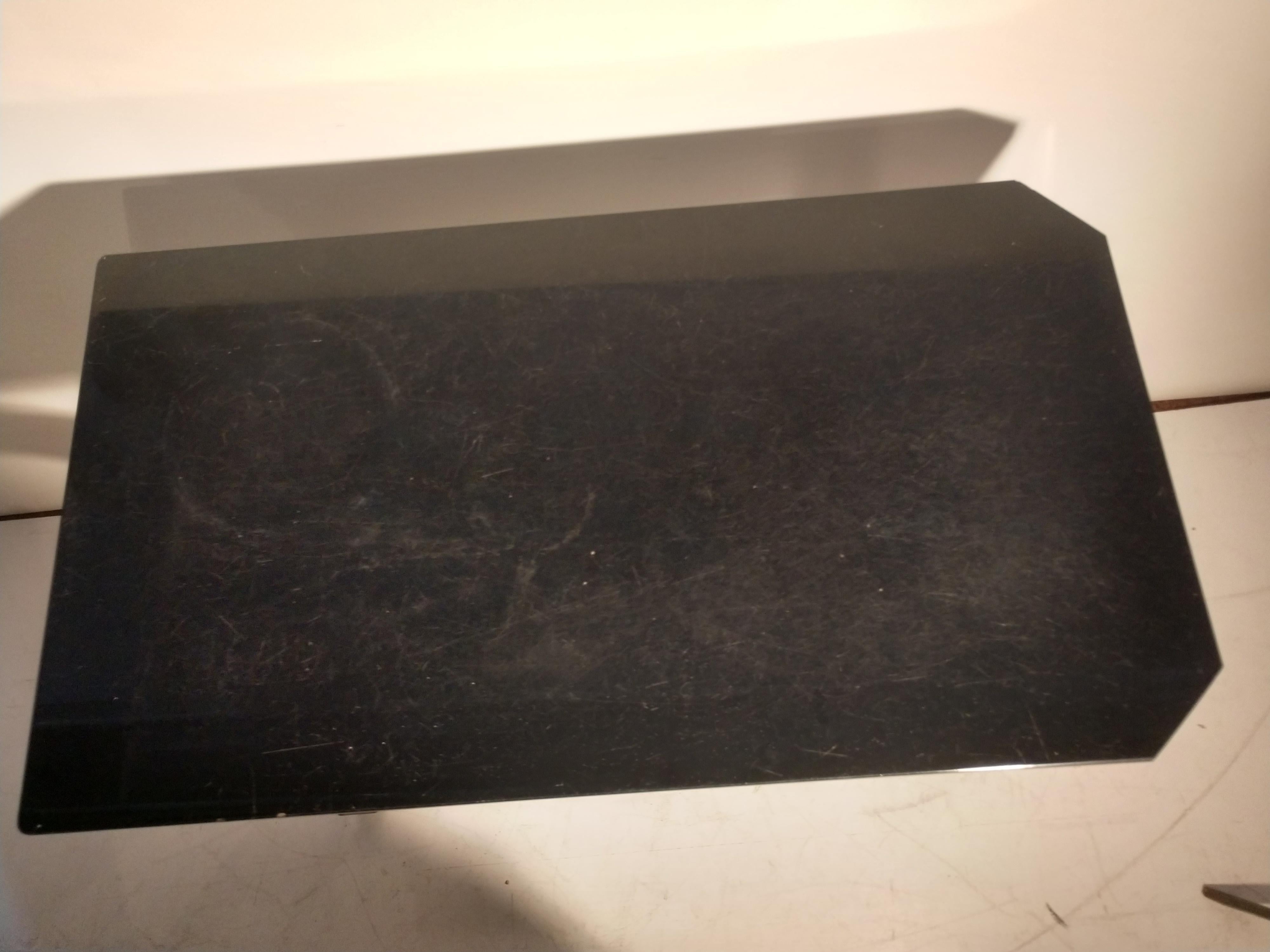 Early 20th Century Ice Cream Parlor Tables with Original Black Glass Tops 4