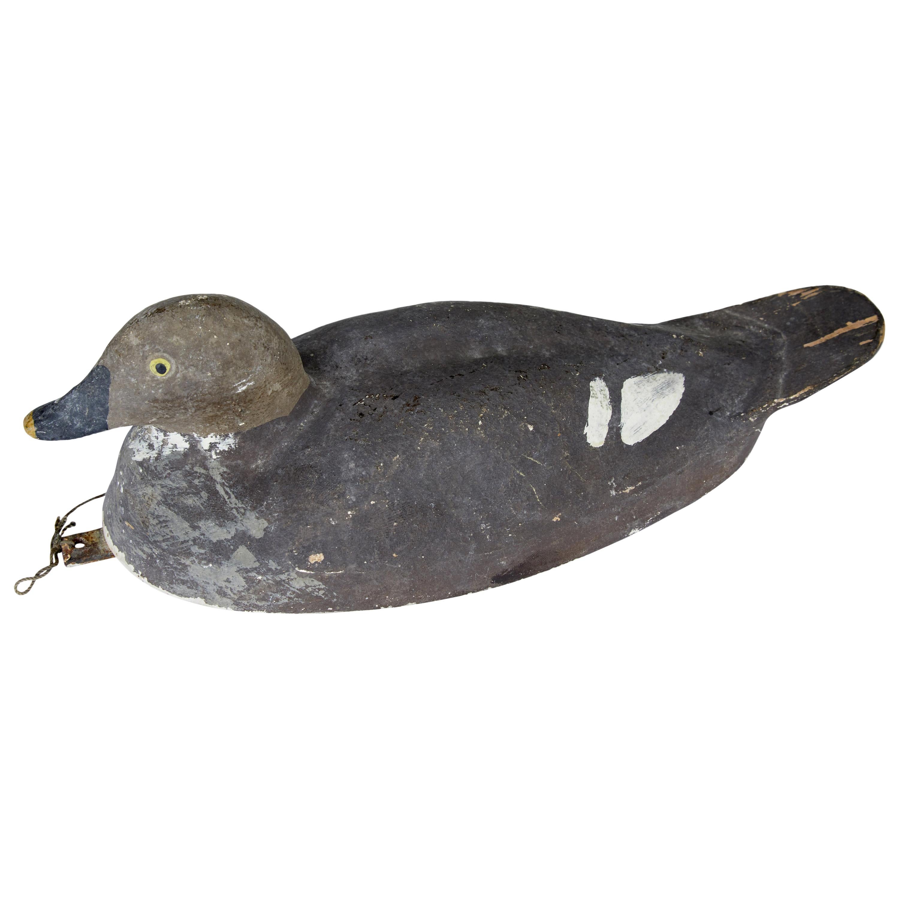 Early 20th Century Ideal Vetter Hand Painted Decoy Duck For Sale at 1stDibs