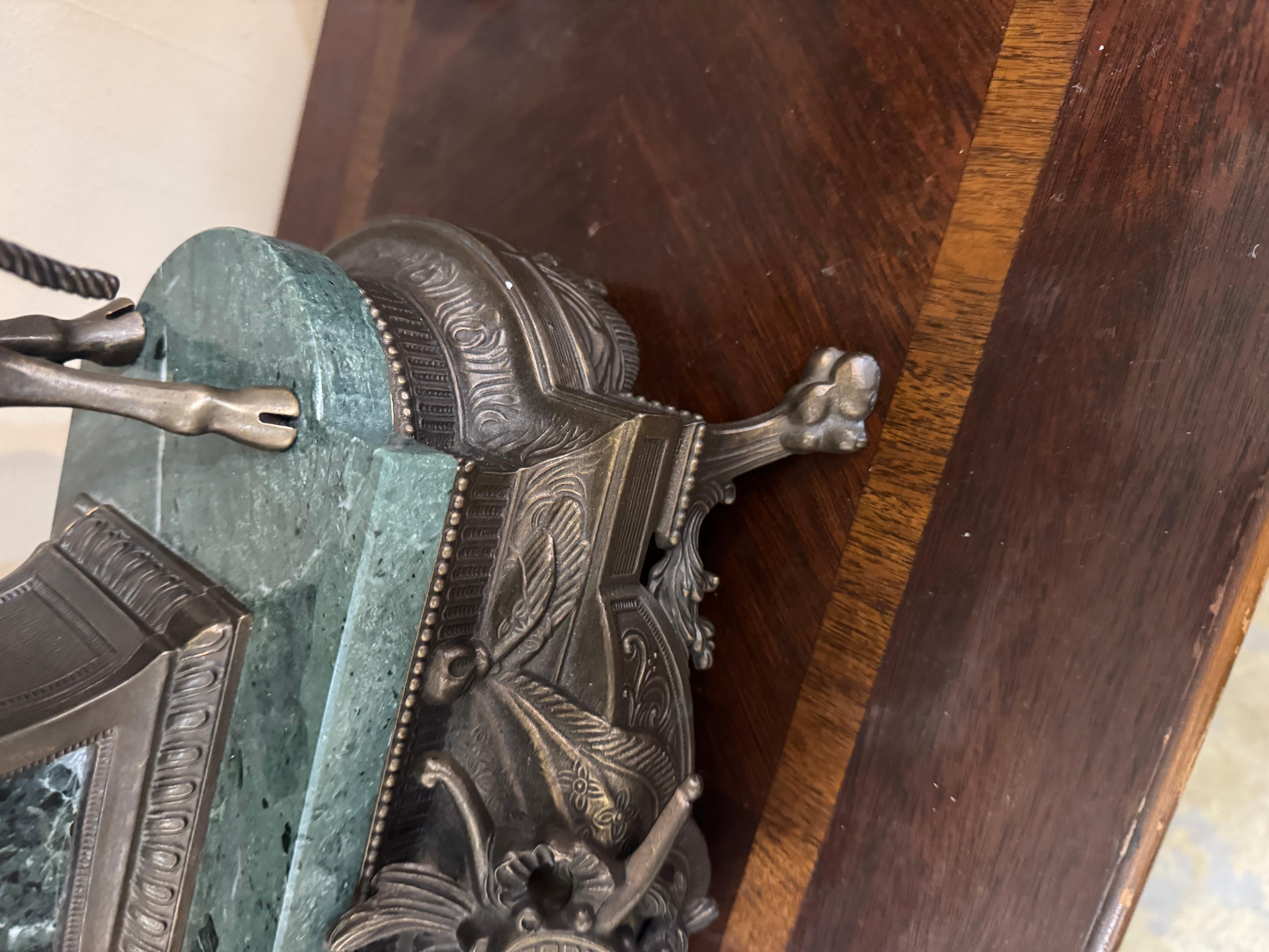 Early 20th Century Imperial Franz Hormel Brevettato Figural Mantle Clock, Made i For Sale 7
