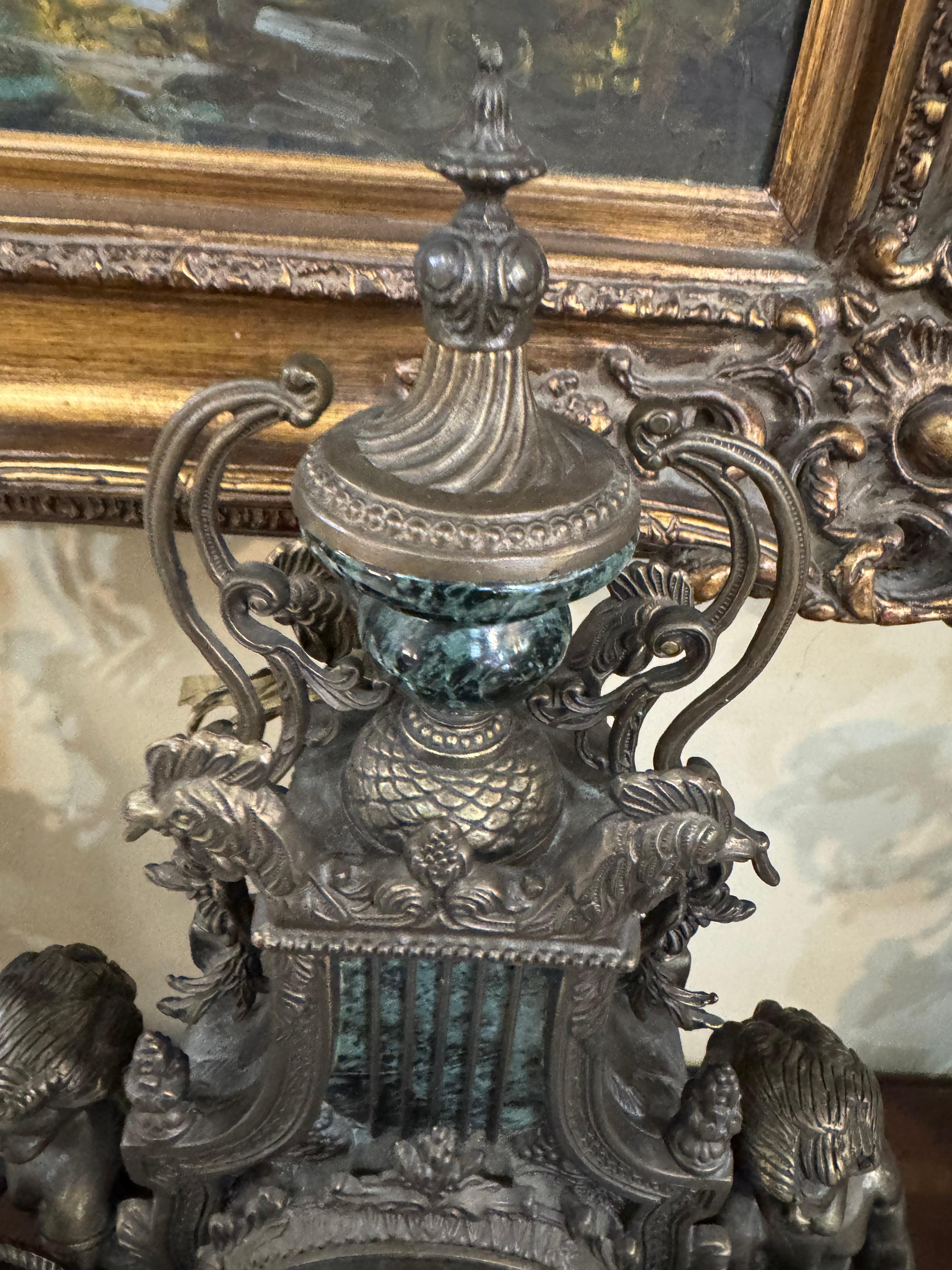 Early 20th Century Imperial Franz Hormel Brevettato Figural Mantle Clock, Made i For Sale 10
