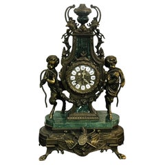 Early 20th Century Imperial Franz Hormel Brevettato Figural Mantle Clock, Made i