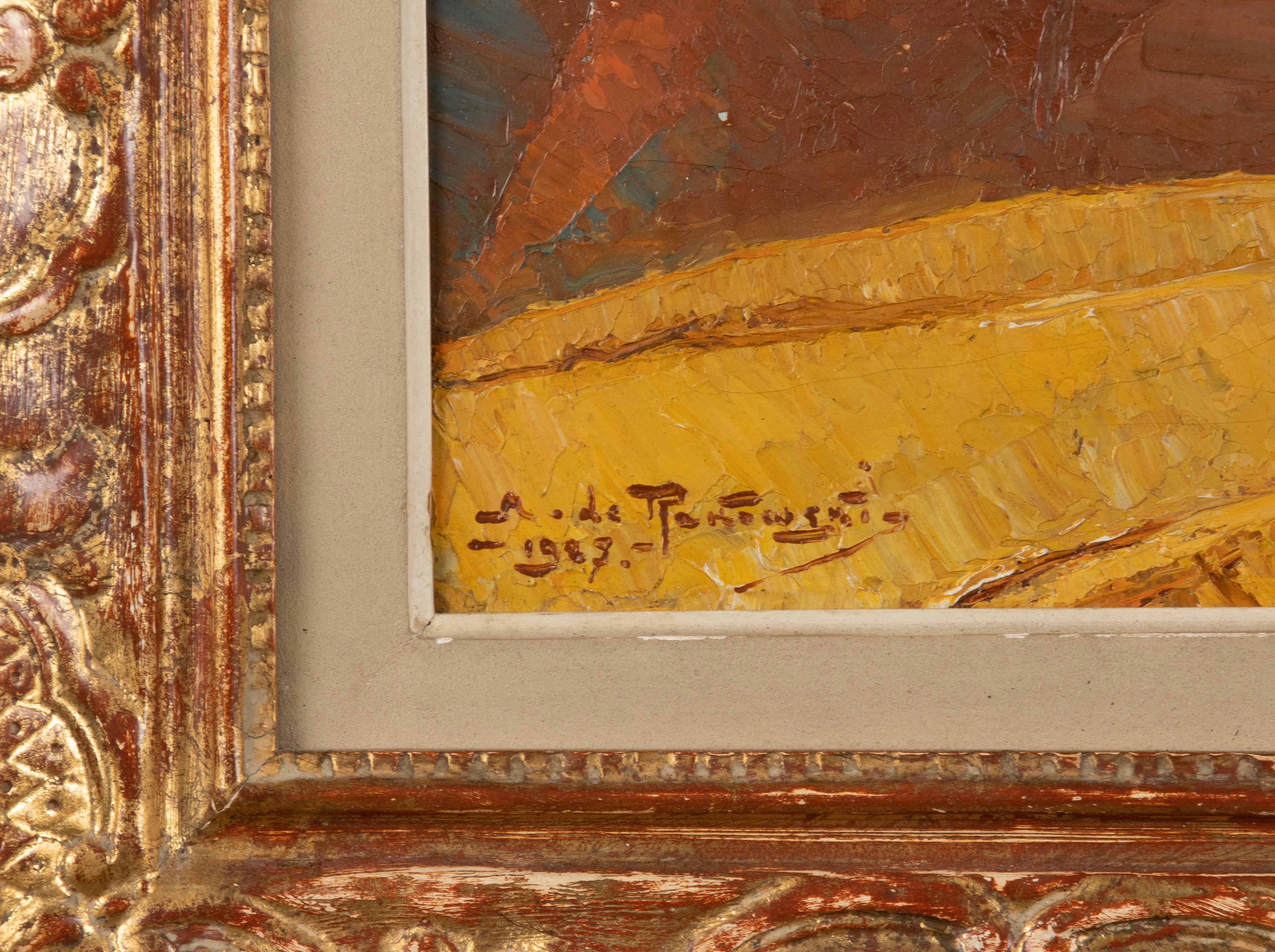 Pittura a olio impressionista dei primi del Novecento Fiori, Mécislas de Rakowski in vendita 7