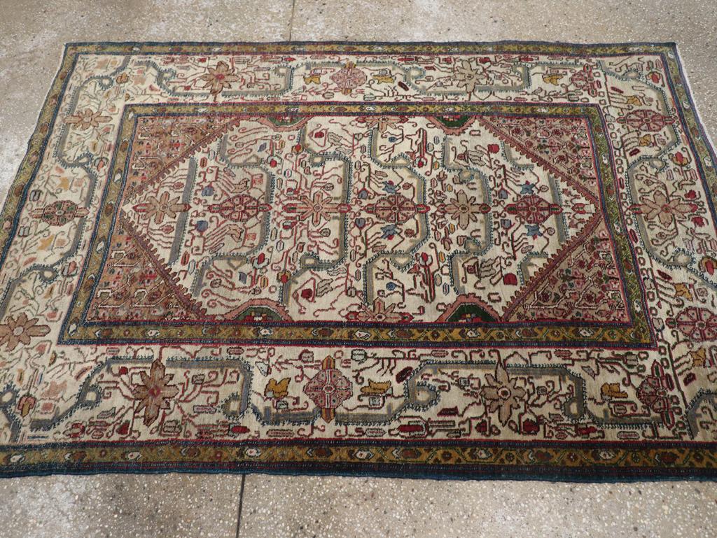 Annodato a mano Tappeto d'accento indiano Agra dei primi del Novecento in vendita