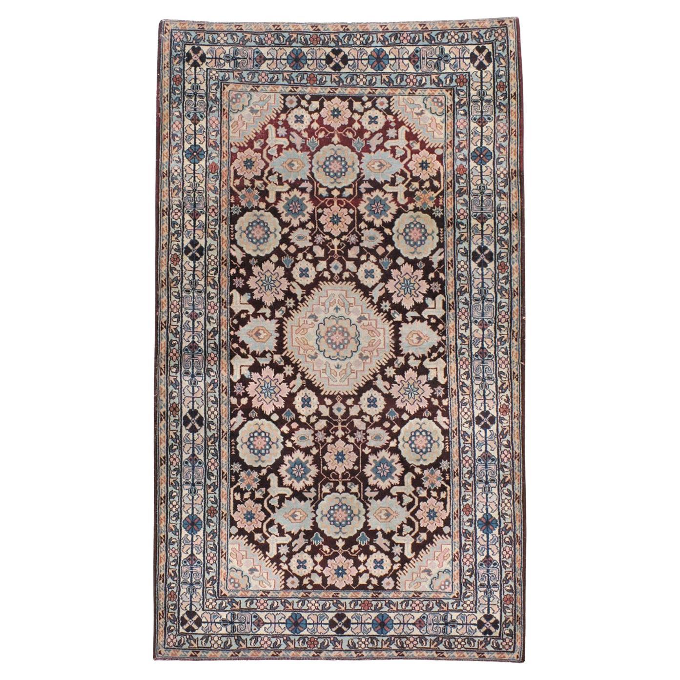 Early 20th Century Indian Agra Accent Rug