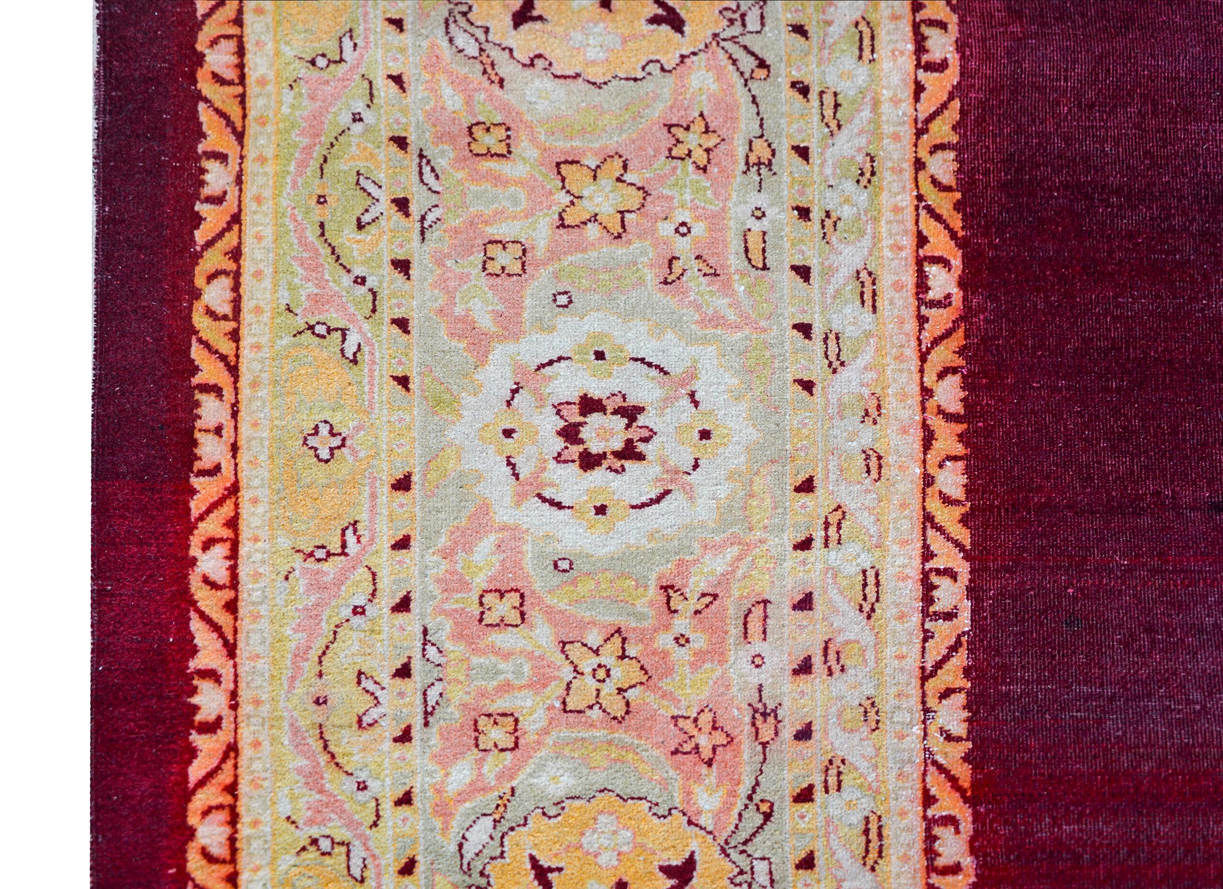 Hand-Knotted Early 20th Century Indian Agra Rug For Sale